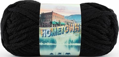 Lion Brand Yarn Hometown Yarn, Super-Bulky Yarn for Knitting, Crocheting, and Crafting, 1 Pack, Oakland Black by LionBrandYarn