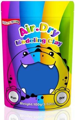 ifergoo 100g Blue Air Dry Clay, 3.5oz DIY Creative Modeling Clay for Kids by iFergoo