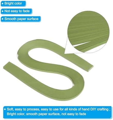 PATIKIL 240pcs Quilling Strips Paper 3/16"(5mm) 21"(54cm) Origami Paper Quilling Strip for Art DIY Hand Craft Christmas, Army Green - Image 3