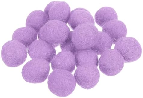 PATIKIL Wool Felt Balls Beads Wool Felting Pom 1.5cm 15mm Light Purple for Home Decor DIY Crafts Handcrafts Project Pack of 20 by PATIKIL