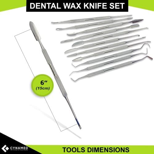 CYNAMED Stainless Steel Spatula Wax & Clay Sculpting Tool Carver Set (12PK) - Image 4