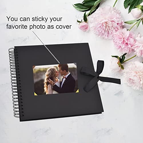 Gotideal 80 Pages Scrapbook Album with 10 Metallic Markers, Black - Image 3
