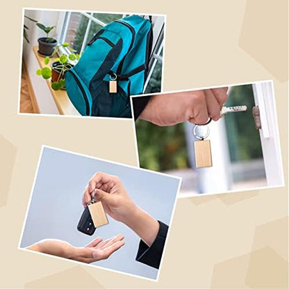20 Pieces Blank Wooden Key Chain - Image 7