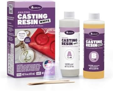 Amazing Casting Resin Kit – Fast-Curing Resin for Mold Making – Each Pack Includes Two 8oz Bottles, Mixing Cups, Stir Sticks, and Instructions – Ideal for DIY Crafts, Jewelry (One Pack) by Unknown
