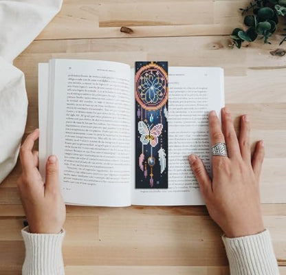 NEGEKFKX 6 Pcs Dreamcatcher Cross Stitch Bookmark Kit for Adult Beginners - Image 4