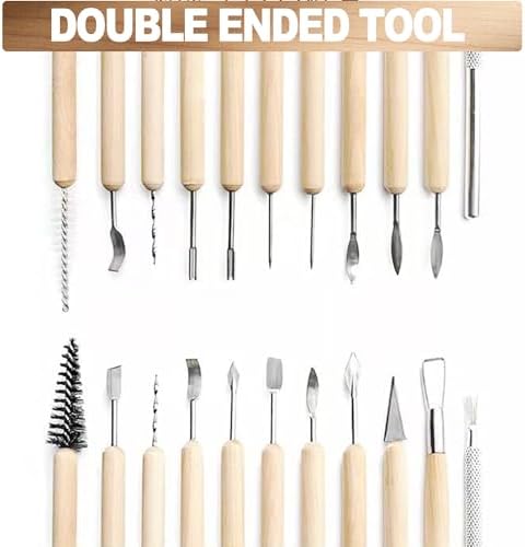 LINPHCEY 11-Piece Clay Sculpting Tools Set Perfect for Polymer Air Dry Modeling Clay Beginners & Professionals Ideal for DIY Pottery & Ceramics Tools for Clay Sculpey Sculpting & Crafting - Image 6