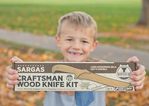 Wooden Knife Making Kit for Kids, Teens & Adults – Fun DIY Woodworking Craft Gift | Hardwood Blade with Handles, Sandpaper & Glue Included | Made in USA - Image 3