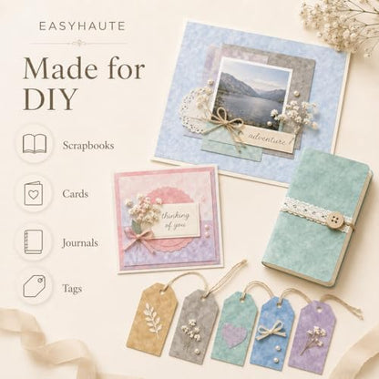 Pastel Scrapbook Paper Pad 6x6 Double Sided, Romantic Patterned Paper Pack - Decorative Craft Cardstock & Scrapbooking Supplies for Card Making, Junk Journal Ephemera, Mini Albums - Image 6
