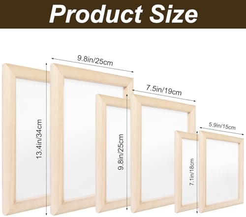 Ngdhkd 3Pcs Paper Making Frame Kit Wooden Paper Making Screen with Mesh - Image 3