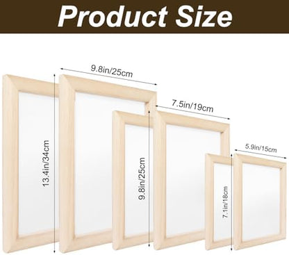 Ngdhkd 3Pcs Paper Making Frame Kit Wooden Paper Making Screen with Mesh - Image 3