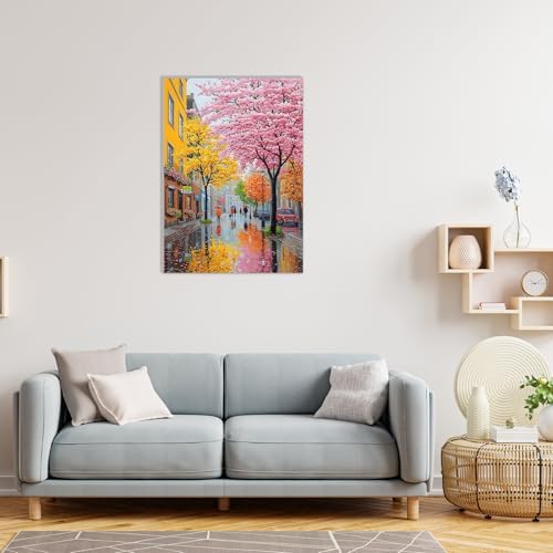 MAXBYE Lanscape Framed Paint by Numbers Kits for Adults with Wooden Easel, Easy Adult Paint by Number Kits on Canvas, DIY Oil Paintings for Beginners Gift Home Wall Decor 10×14 Inch - Image 4