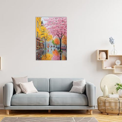 MAXBYE Lanscape Framed Paint by Numbers Kits for Adults with Wooden Easel, Easy Adult Paint by Number Kits on Canvas, DIY Oil Paintings for Beginners Gift Home Wall Decor 10×14 Inch - Image 4