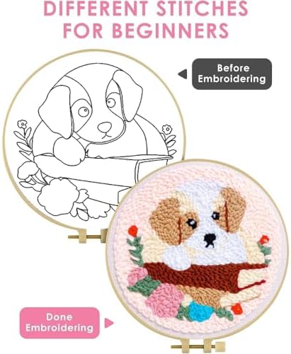 TCDZMYGS Punch Needle Kit for Beginners Adults-Book Dog,with Video Tutorial - Image 3