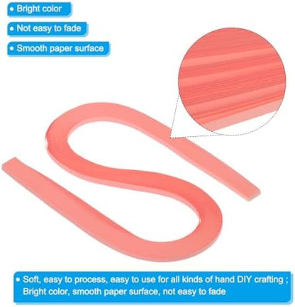 PATIKIL 240pcs Quilling Strips Paper 3/16"(5mm) 21"(54cm) Origami Paper Quilling Strip for Art DIY Hand Craft Christmas, Light Pink - Image 3