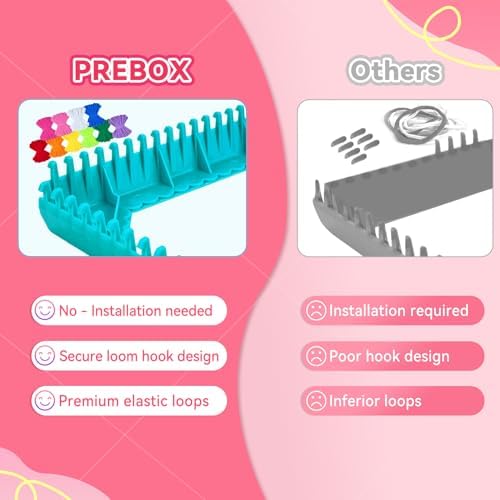 PREBOX Potholder Weaving Loom Kit for Kids and Beginners, Knitting Crafts for Girls Ages 6-12 Year Old, 7" Pot Holder Loom with 224 Loops, Great Christmas & Birthday Gifts - Image 3