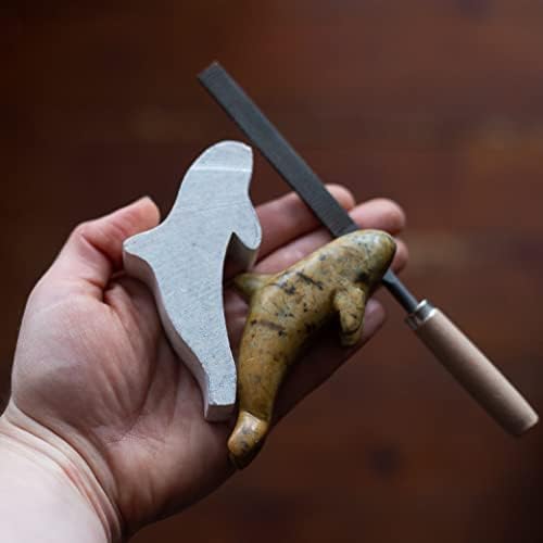 STUDIOSTONE CREATIVE DIY Arts & Crafts Carving Kit Kids Adults Orca Sculpture Soapstone - Image 5