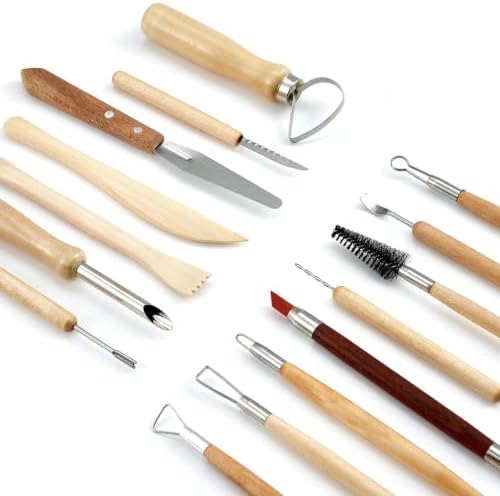 TEMONTIAN Pottery Tools and Supplies Kit, Clay Sculpting Tools Set, 43 PCS - Image 3