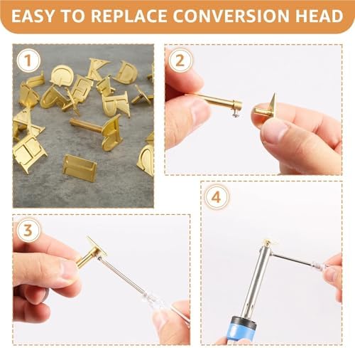 Wood Burning Tip Set Brass DIY Burning Carving Kit Rustproof Letters/Numbers HotStamp Template Set Leather Burning Carving Head - Image 4