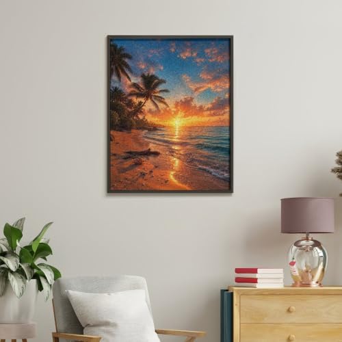 Bozfoxa Paint by Numbers Kit for Adults Beginner Tropical Sunset Art - Image 5
