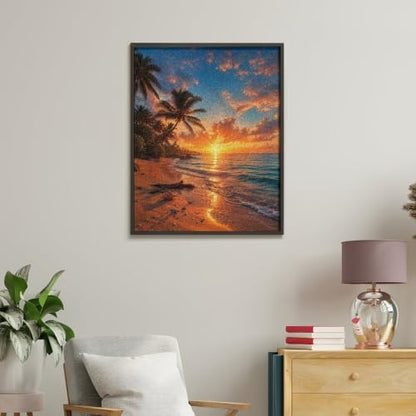 Bozfoxa Paint by Numbers Kit for Adults Beginner Tropical Sunset Art - Image 5