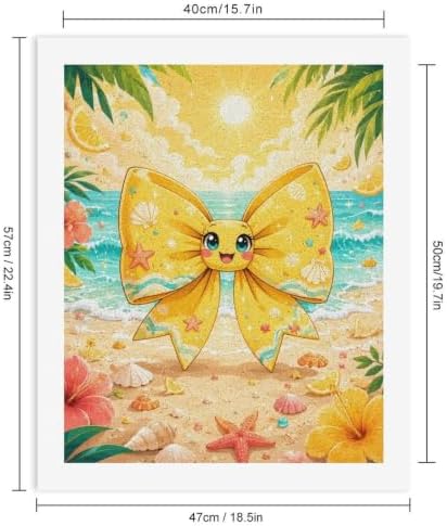 Bozfoxa Paint by Numbers Kit for Adults Beginner Yellow Beach Bow - Image 3