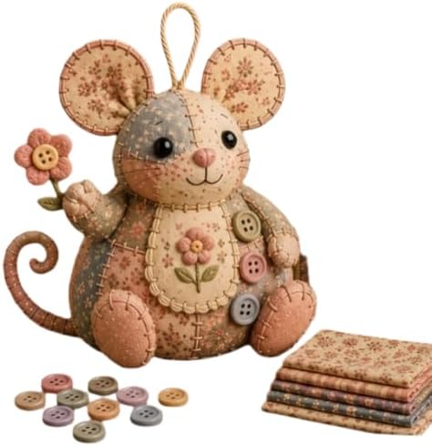 Patchwork Mouse DIY Kit – Complete Sewing Craft Set by Unknown