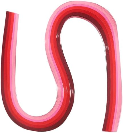 PATIKIL 540 x 5mm Rainbow Quilling Strips Paper,120 Pcs Origami Paper Quilling Strip for Art DIY Hand Craft Christmas, Gradient Red by PATIKIL