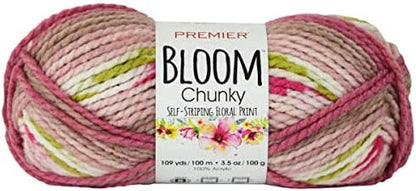 Premier Yarns Bloom Chunky, Orchid, Bulky Weight, 3.5 oz, 109 Yards by Premier