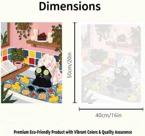 CraftBliss Cat Paint by Number for Adults, Funny Animal Painting by Numbers, DIY Acrylic for Beginners Unframed, Easy Paint by Numbers Adults on Canvas Decor 16x20inch - Image 2