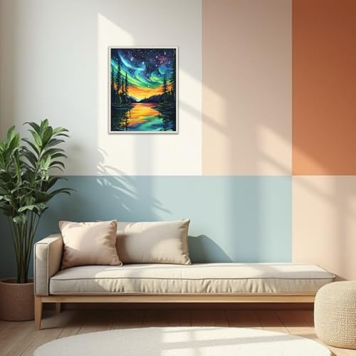 Banket Paint by Numbers Kit for Adults Beginner Starry Night DIY Painting Kits for Adults Landscape Easy Adult Paint by Number Kits on Canvas Color by Numbers for Gifts Home Wall Decor 16x20 Inch - Image 5