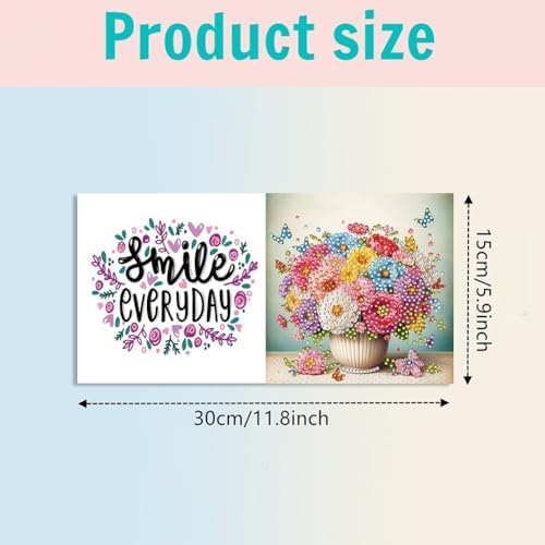 jinglinhh 6pcs Flowers in Full Bloom Diamond Art Painting Greeting Cards with Envelopes, DIY Card Making Kits for Adults, Diamond Art Postcards Christmas Cards Craft Gifts - Image 2