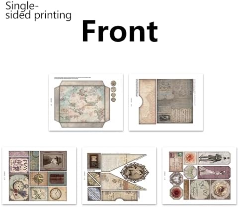 XINPOCUT Vintage Folding Folio Junk Journal Kit,Folio Booklet Craft Kit, Junk Journal Kit, Scrapbooking Supplies, Journaling Decor, Mini Folio Writer Folder Project, Arts & Crafts Gifts - Image 4