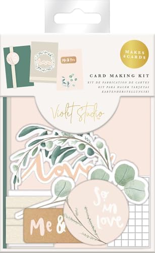 Violet Studio Mini Card Making Kit - Love - Make 6 Finished Cards - Includes Everything Needed by Violet+Studio