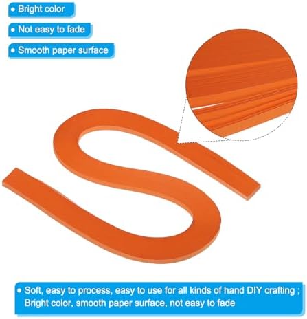 PATIKIL 240pcs Quilling Strips Paper 3/16"(5mm) 21"(54cm) Origami Paper Quilling Strip for Art DIY Hand Craft Christmas, Orange - Image 3