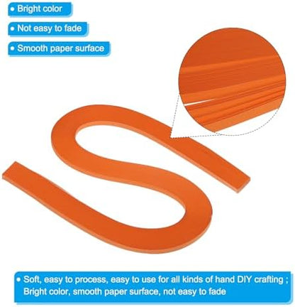PATIKIL 240pcs Quilling Strips Paper 3/16"(5mm) 21"(54cm) Origami Paper Quilling Strip for Art DIY Hand Craft Christmas, Orange - Image 3