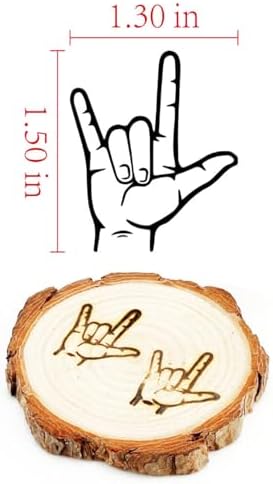 AIMOADO 1.5" I Love You Sign Branding Iron, for Wood Hats BBQ & Steak - Image 2