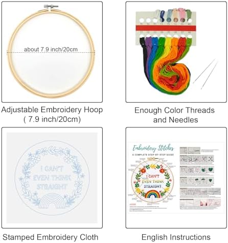 Louise Maelys LGBT Pride Embroidery Kit for Beginners Rainbow Craft - Image 2