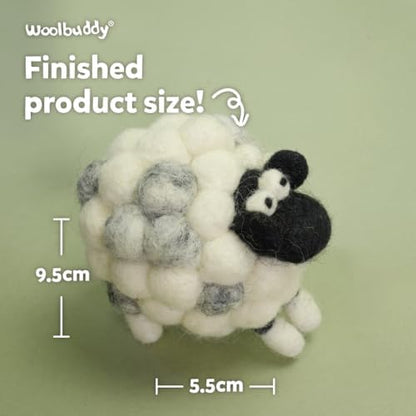 Woolbuddy Needle Felting Starter Kit (Sheep) for Adults with Tool & Guide - Image 3