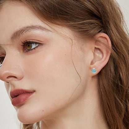 1 Box 160Pcs 18k Gold Plated Cabochon Stud Earring Blanks 6mm Stainless Steel Earring Stud Blanks Bulk with Butterfly Earbacks Glass Cabochon Ear Studs for Jewelry Making Supplies Beginners - Image 7