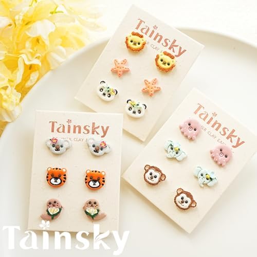 Tainsky Animal Clay Cutters for Polymer Clay Jewelry, 33 Shapes Earring Studs Cutters for Polymer Clay Making - Image 5