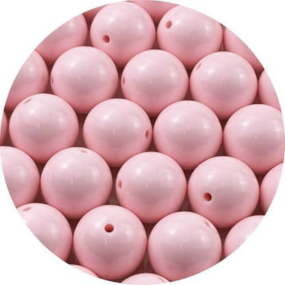 40pcs Acrylic Round Beads for Crafts 20mm Resin Candy Color Spacer Beads with Hole for Jewelry Making Sewing Crafts Decoration Necklaces Bracelets Earrings Supplies(Light Pink) by Unknown