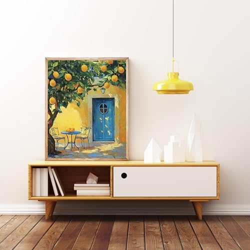 5DDIYART Lemon Fruit Paint by Numbers for Adults Beginner, Paint by Number Kits on Canvas Without Framed,Paint by Easy Acrylic Painting Home Wall Decor 16x20inch - Image 2