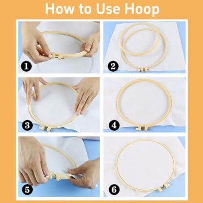 Punch Needle Kits for Beginners Highland Cow with Daisy Flower 20x20cm(4) - Image 4