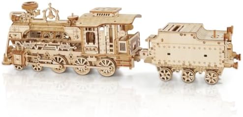 3D Wooden Puzzles for Adults, DIY Steam Train Model Building Kit by MakingLifeFunforCool