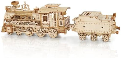 3D Wooden Puzzles for Adults, DIY Steam Train Model Building Kit by MakingLifeFunforCool