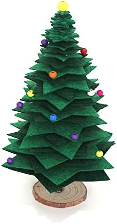 Inf-way Felt Christmas Tree DIY Craft Kit, Handmade Mini Christmas Tree Decoration Set Festive DIY Craft Supplies with Felt Sheets & Ornaments for Holiday Decor(2pack) by Inf-wayFocusonPersonalProtectiveProducts