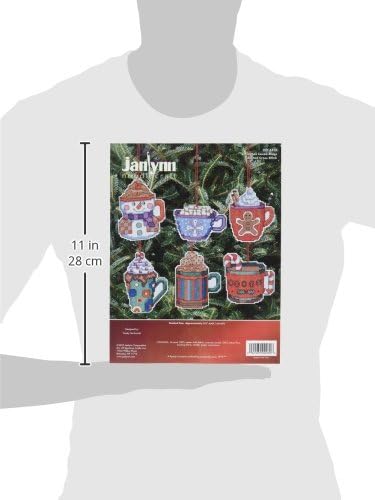 Janlynn Counted Cross Stitch Kit, Coca Mug Ornaments,Brown - Image 4