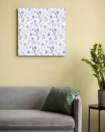 Sunteeny Paint by Number for Adults Beginner Spring Flowers Purple Orchids Plant Leaves DIY Digital Oil Painting by Numbers Picture Drawing On Canvas Framed 16"x16" - Image 3