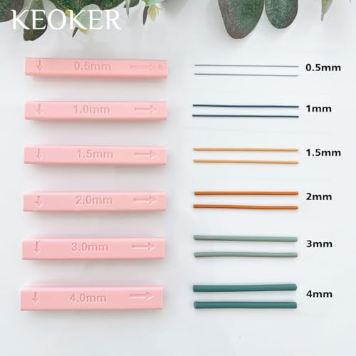 Keoker Clay Tube Hoop Roller Guide, Clay Rolling Strip Shape Maker, Polymer Clay Snake Maker, Polymer Clay Earring Tools - Image 2