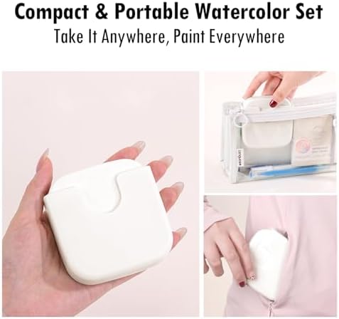 Mini Watercolor Paint Set, Compact Travel Art Kit with 16 Colors - Image 5